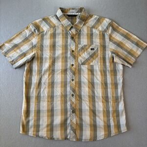 ARC'TERYX Peakline Mens L Plaid Short Sleeve Button Shirt Outdoor Gorpcore Trail
